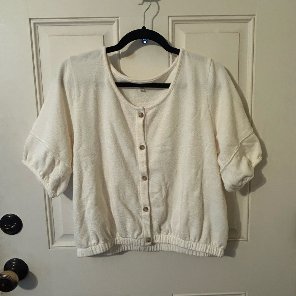 Used Excellent Condition Madewell Off-White Knit Cardigan